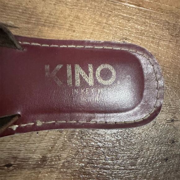 Kino Brown Leather Lace-Up Slip-On Sandals Slides Size 9 Boho Made in Key West - Picture 6 of 11